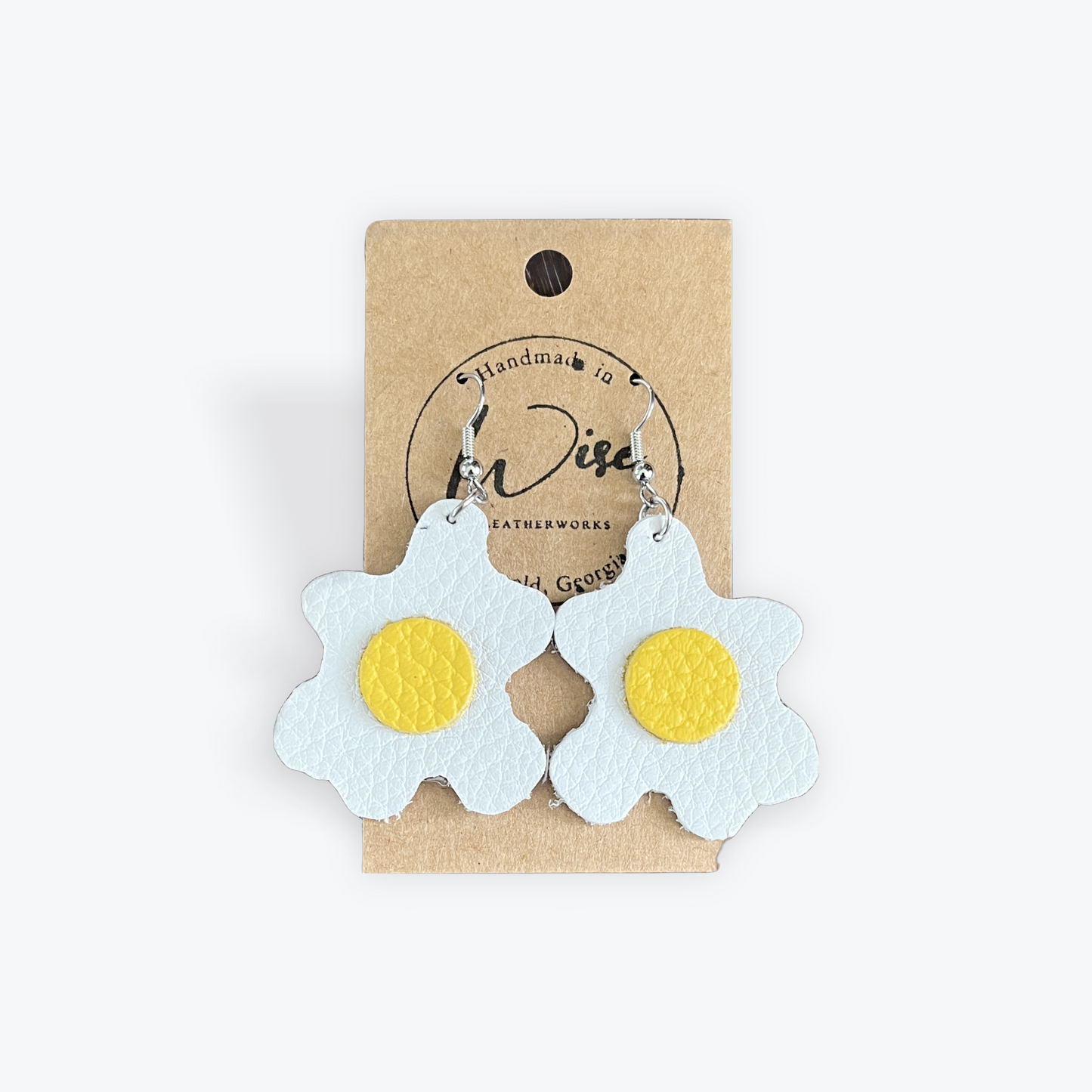 Fried Eggs leather earrings!