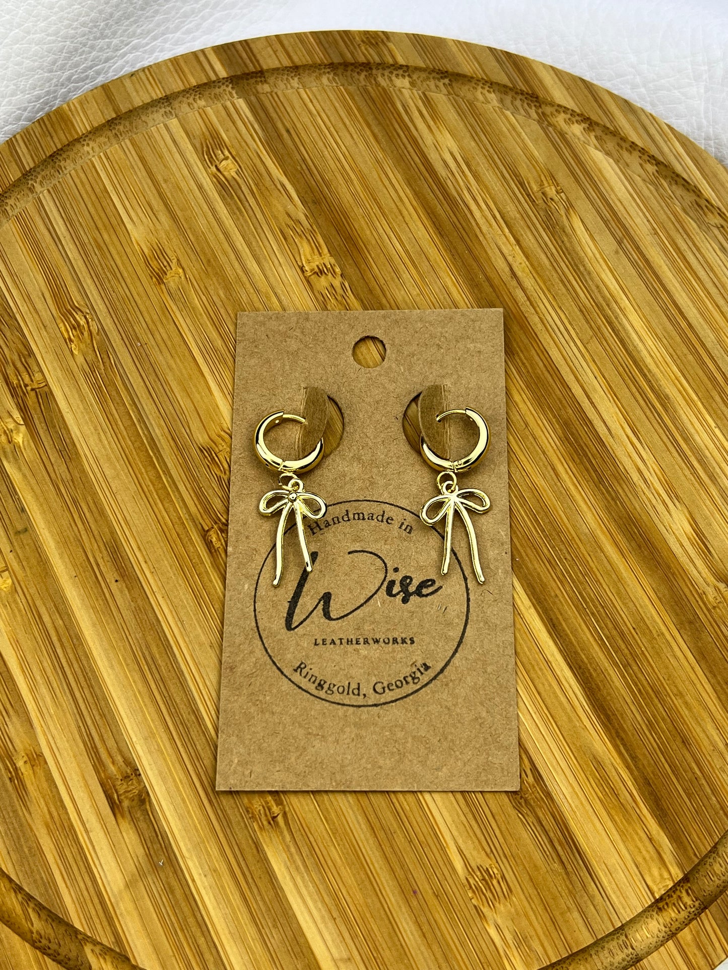 Bow Huggie Hoop Earrings