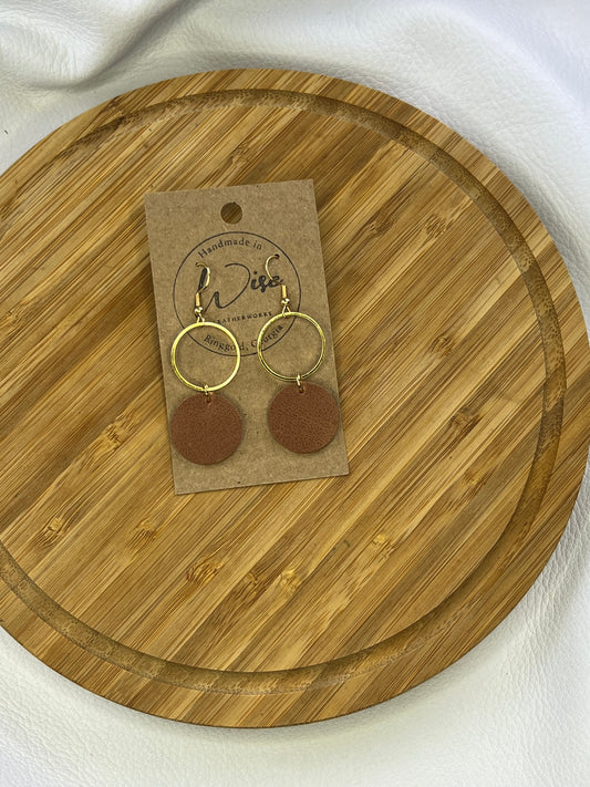 Gold and Brown dangle earrings