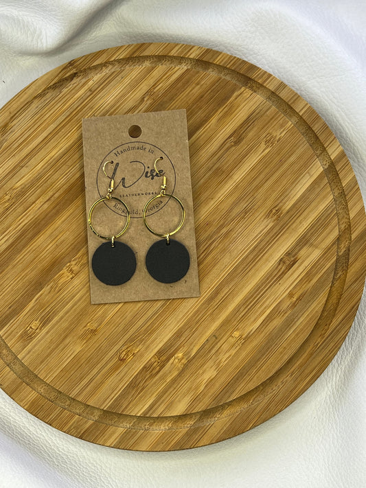 Gold and Black dangle earrings